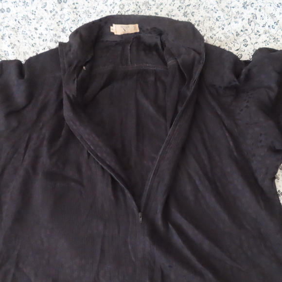 vintage miss v valentino 1/2 zip blouse shirt top sz 44/10 - Picture 5 of 7